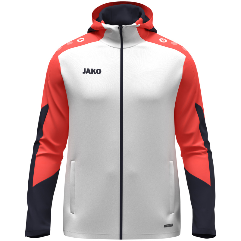 Jako Kapuzenjacke Dynamic weiß-coral-marine