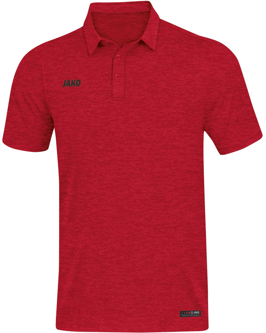 Jako Premium Basics Polo rot meliert