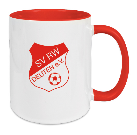 Rot-Weiß Deuten Tasse