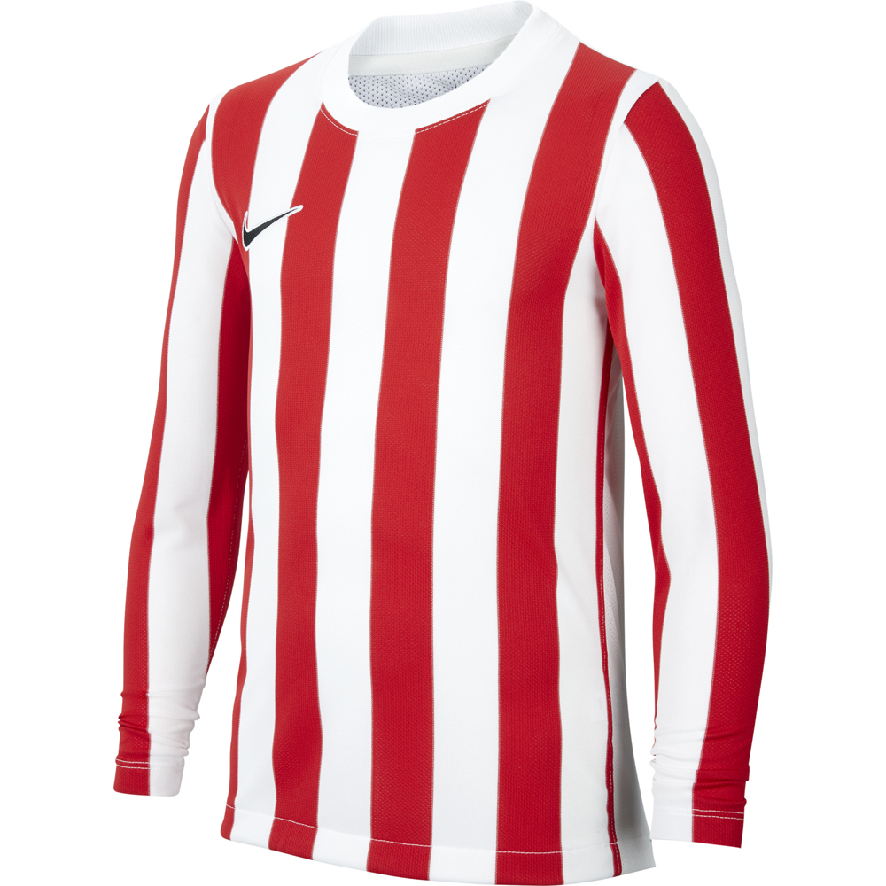 Nike Kinder Langarm Trikot Striped Division IV weiß-rot