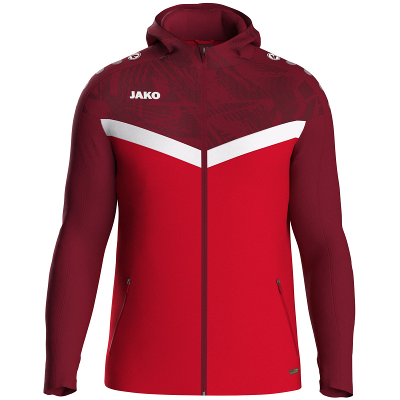 Jako Kinder Kapuzenjacke Iconic rot/weinrot