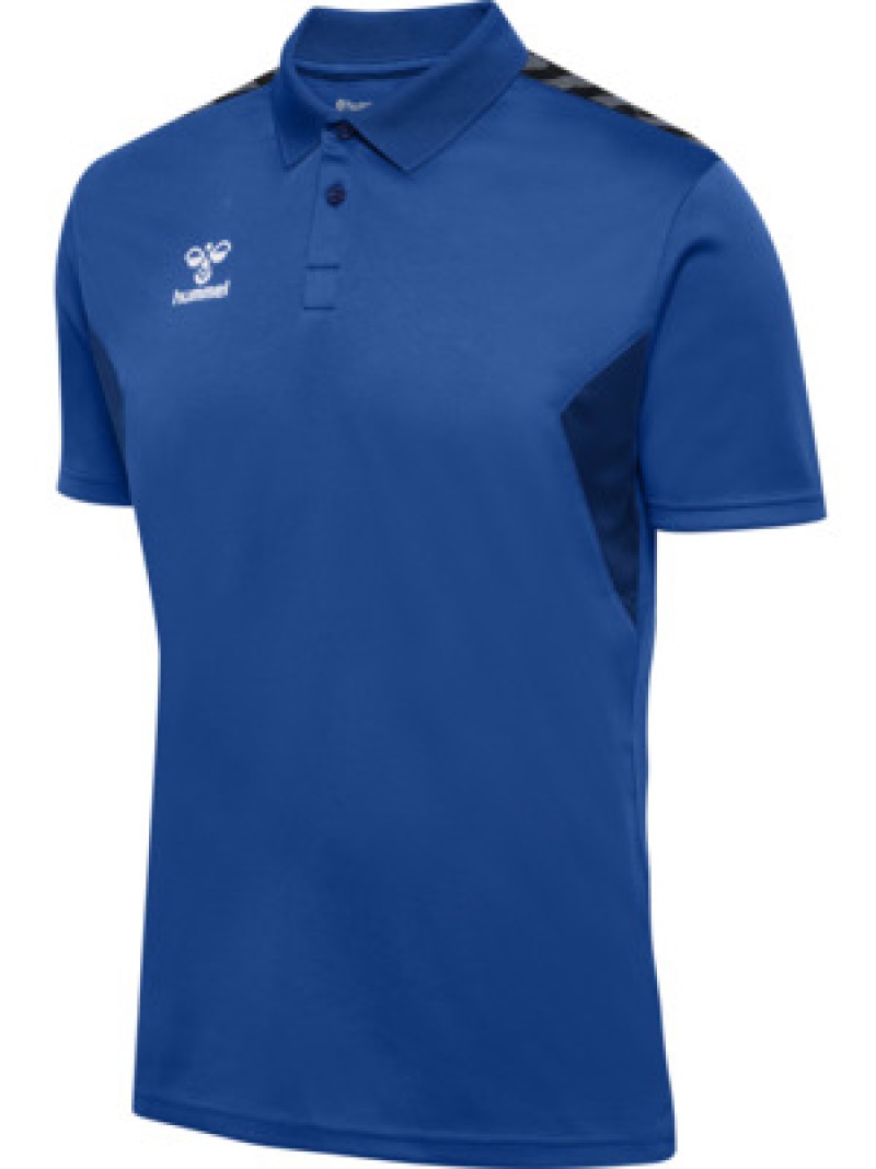 Hummel Hmlauthentic 24 PL Herren Poloshirt blau