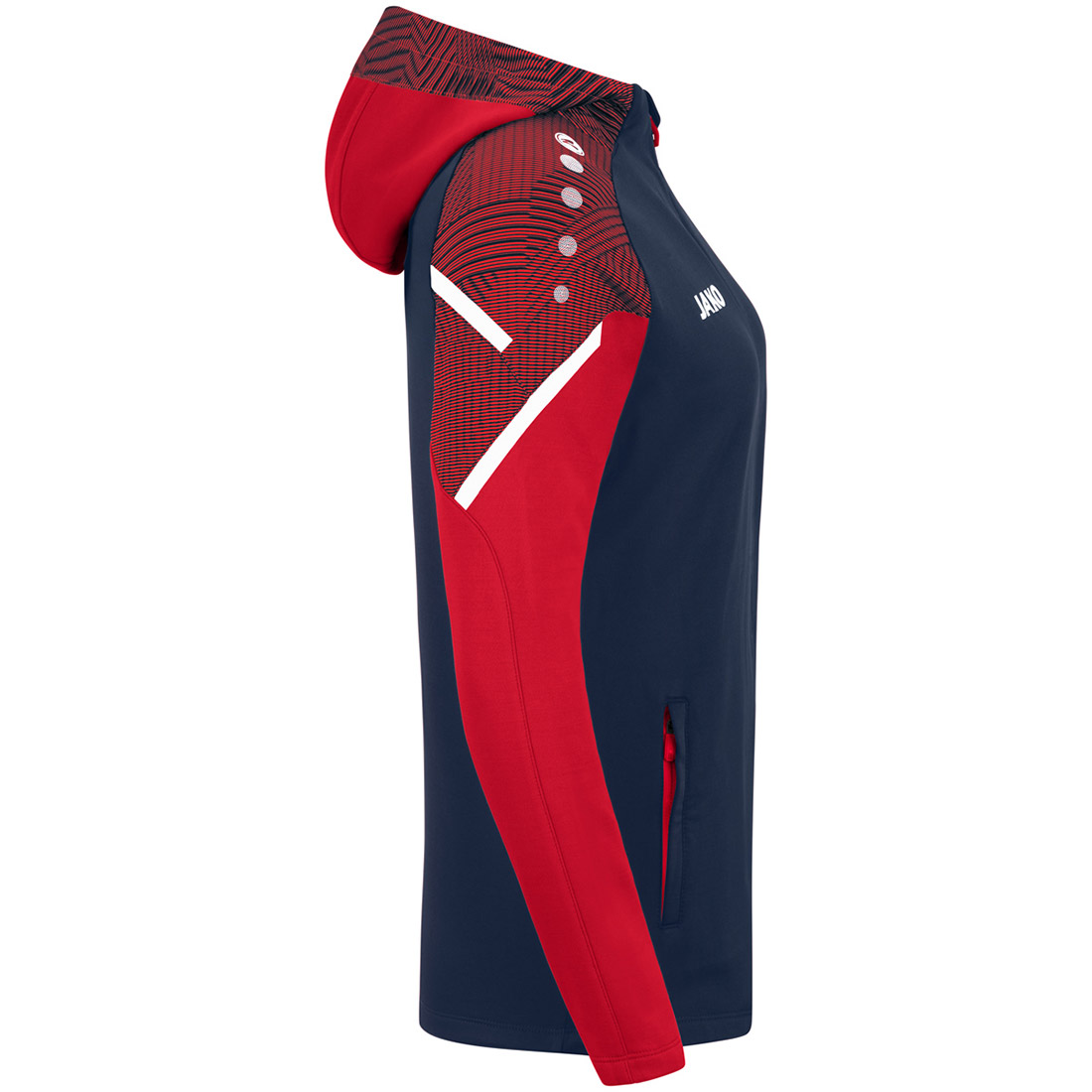 Jako Damen Kapuzenjacke Performance blau-rot