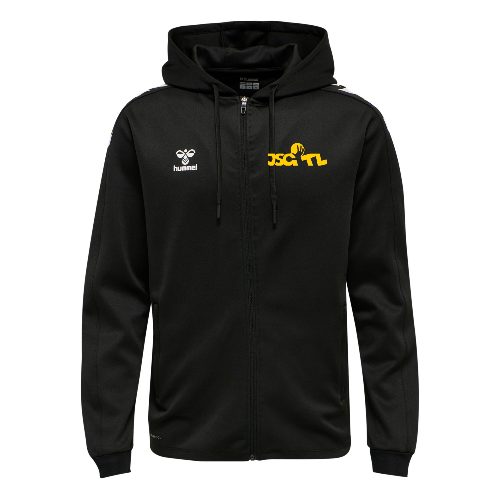 JSG Tecklenburger Land Core XK Kinder Poly Zip Hood Sweat schwarz-weiß