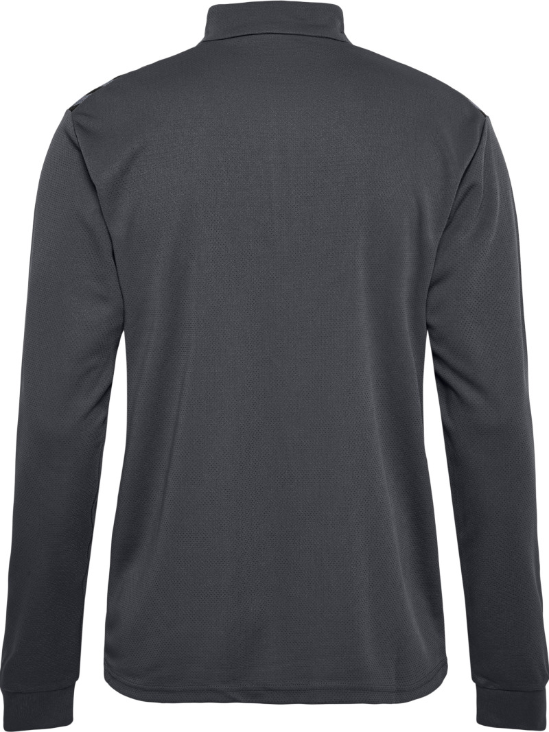 Hummel Hmlauthentic 24 PL Herren Sweatshirt mit kurzem Reißverschluss grau