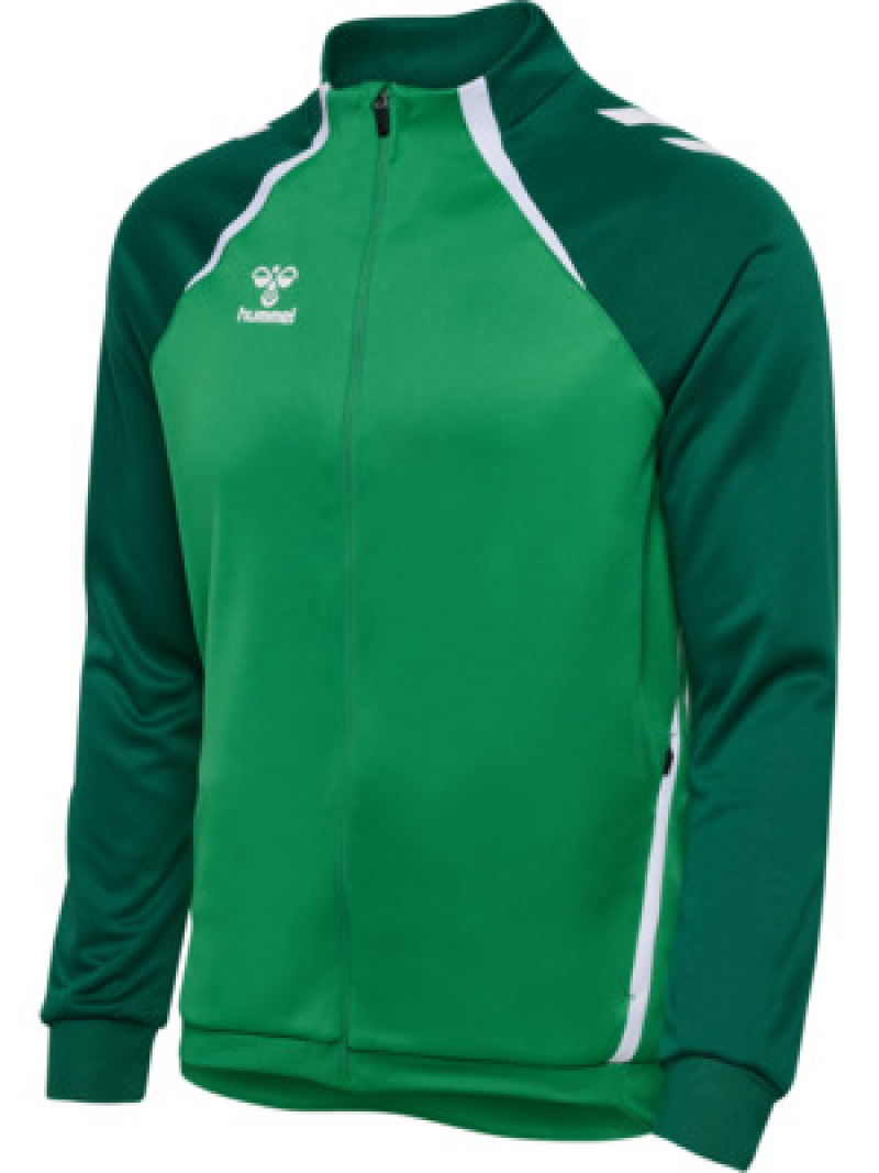 Hummel hmlLEAD 2.0 TRACK ZIP JACKET jelly bean/evergreen