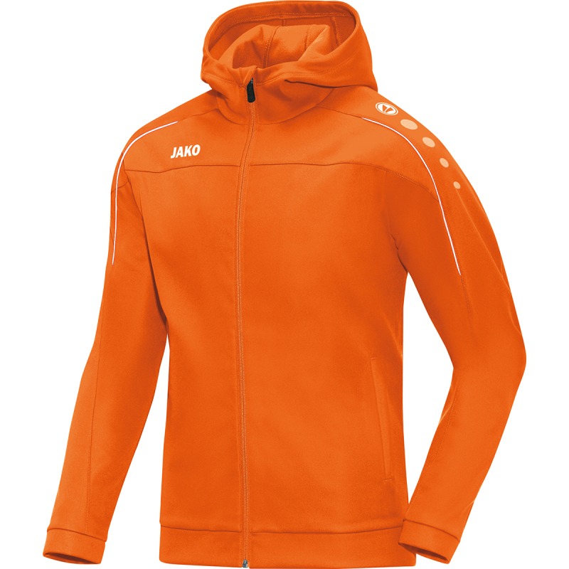 Jako Classico Kinder Kapuzenjacke neonorange