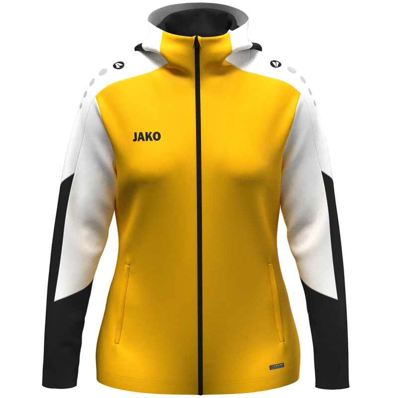 Jako Damen Kapuzenjacke Dynamic Damen gelb-weiß-schwarz