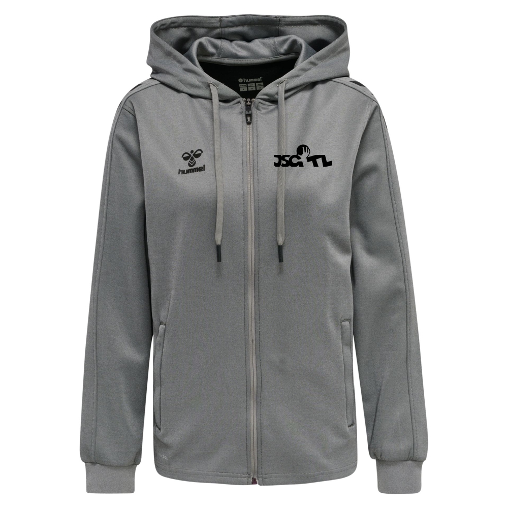 JSG Tecklenburger Land Core XK Damen Poly Zip Hood Sweat anthrazit-schwarz