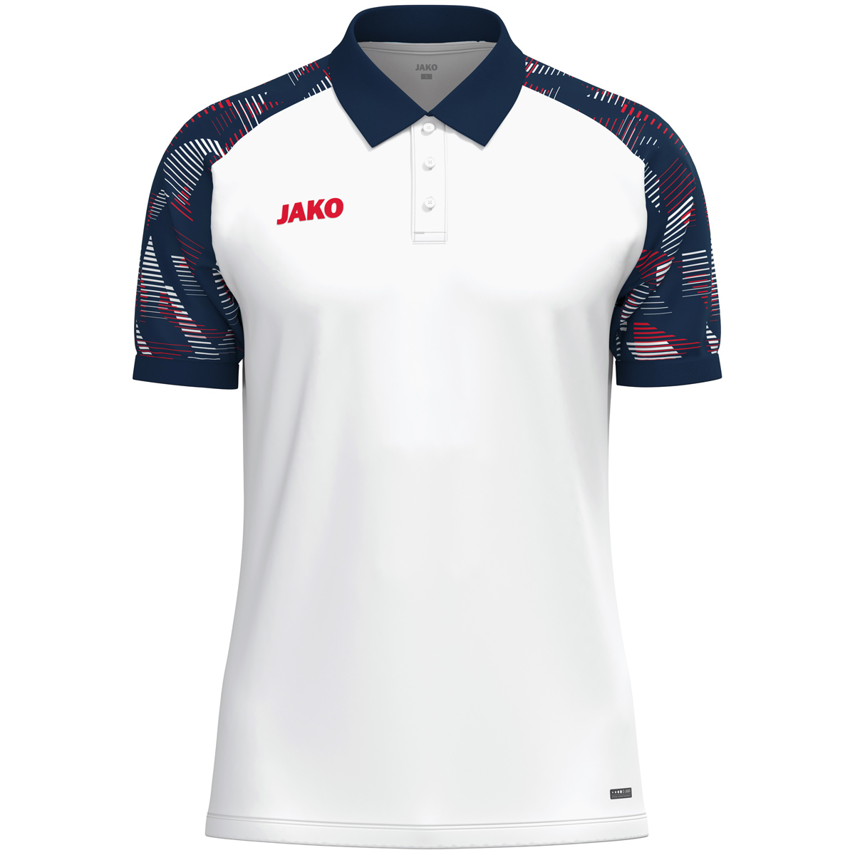 Jako Polo Sonic weiß/marine/rot