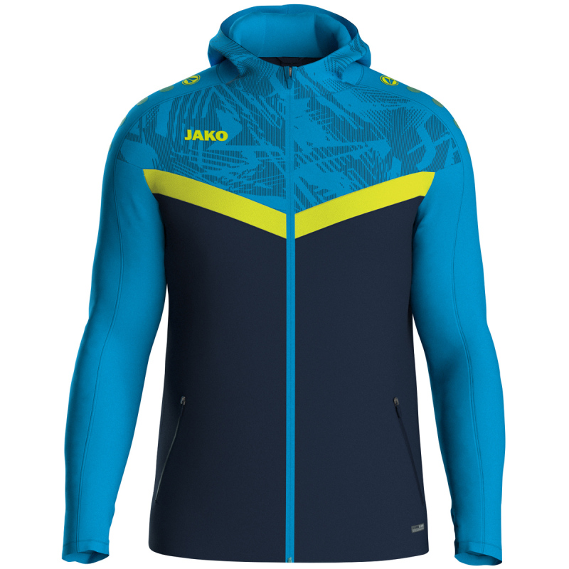 Jako Kinder Kapuzenjacke Iconic  marine/JAKO blau/neongelb