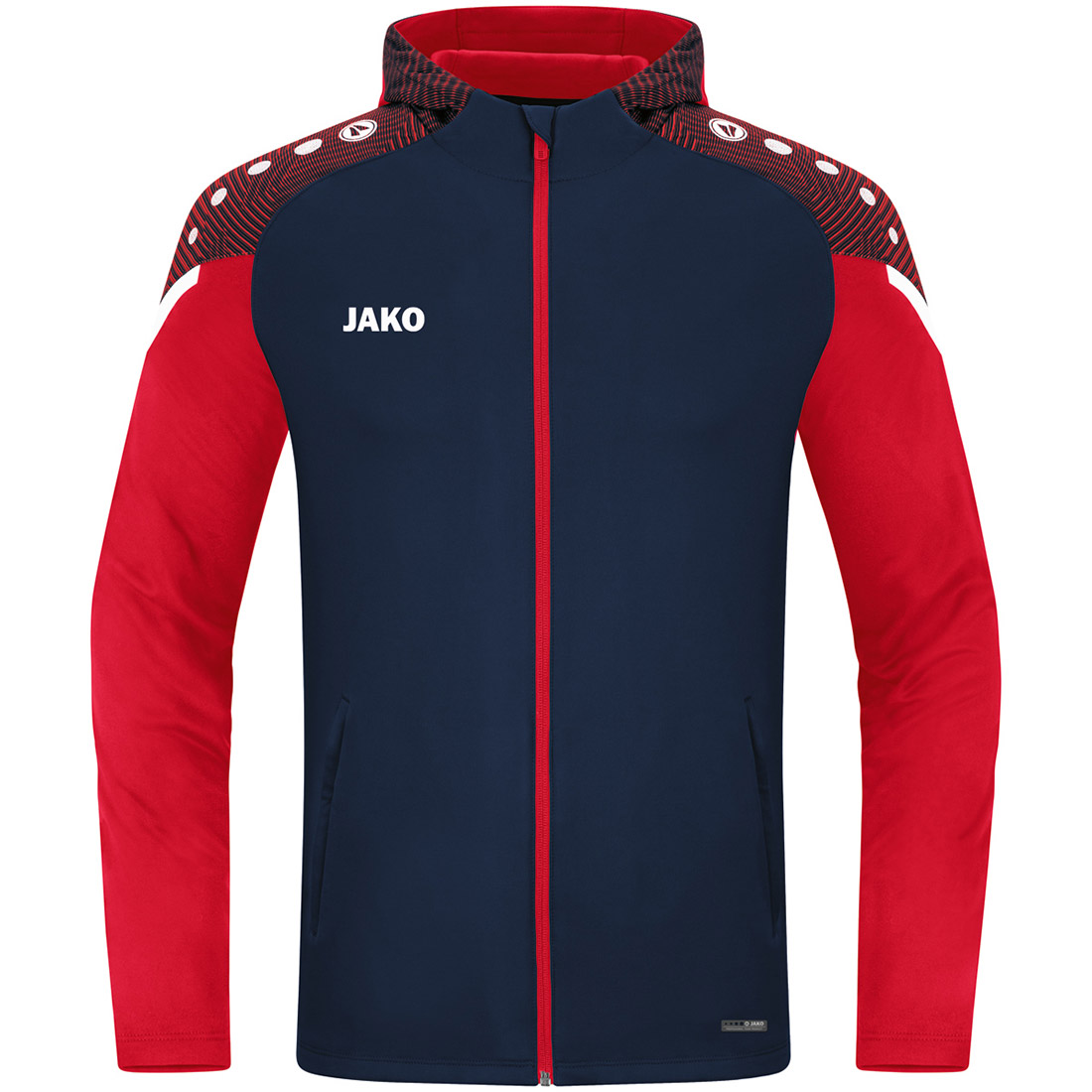 Jako Herren Kapuzenjacke Performance blau-rot