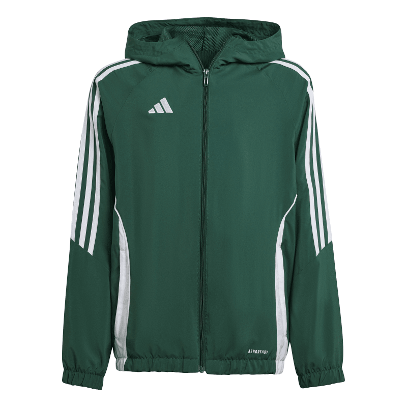 Adidas Kinder Windbreaker Tiro 24 team dark green-white