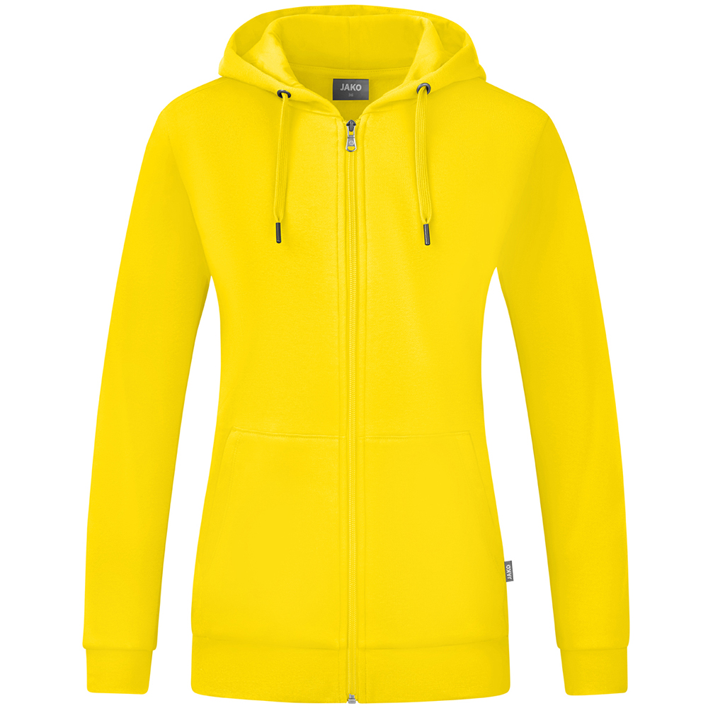 Jako Damen Kapuzenjacke Organic gelb