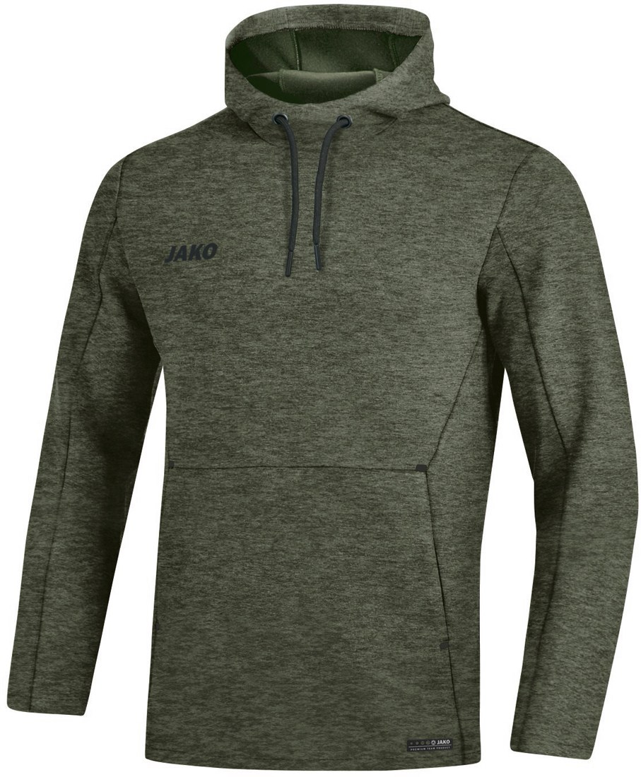 Jako Premium Basics Kapuzensweat khaki meliert