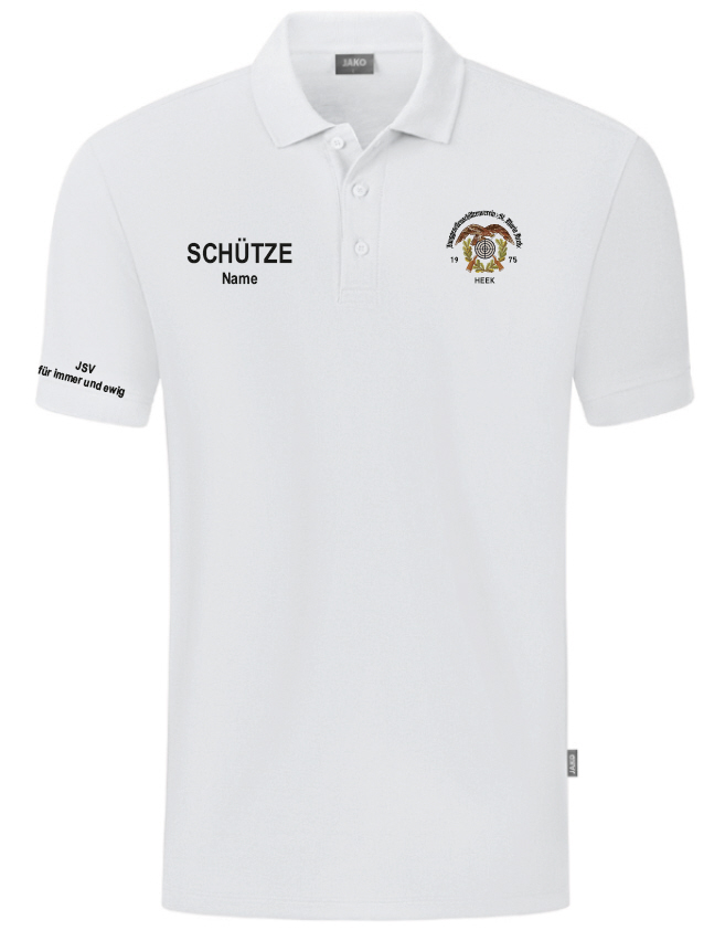 JSV Heek Polo Organic weiß Schütze