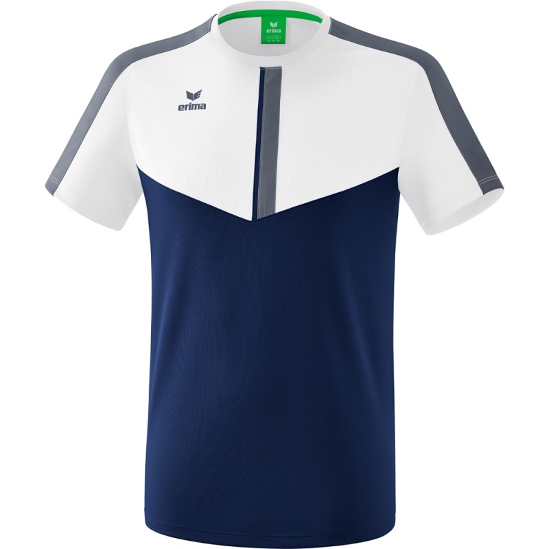 Erima Herren T-Shirt Squad weiß-blau-grau