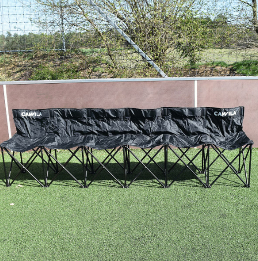 Cawila ACADEMY Spielerbank 6-Sitze Schwarz
