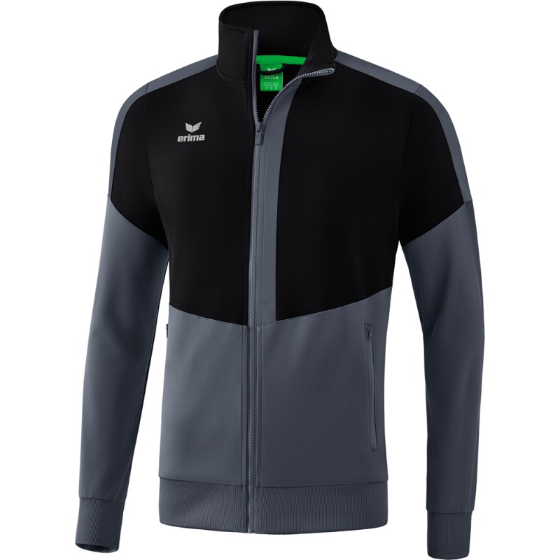 Erima Kinder Trainingsjacke Squad schwarz-grau