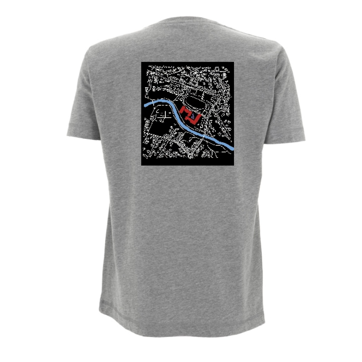 Sekundarschule Vreden Herren Regular Premium T-Shirt Grau Meliert Berkel Logo