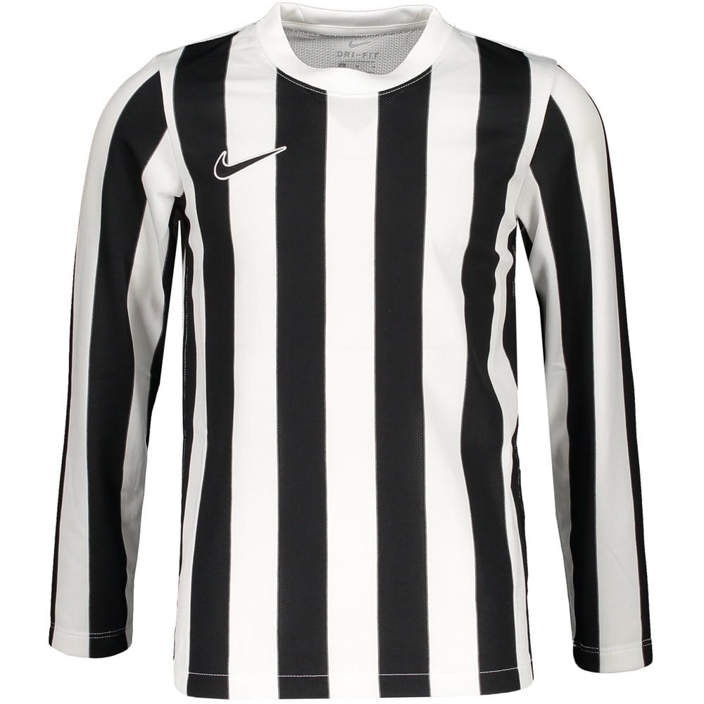 Nike Kinder Langarm Trikot Striped Division IV weiß-schwarz