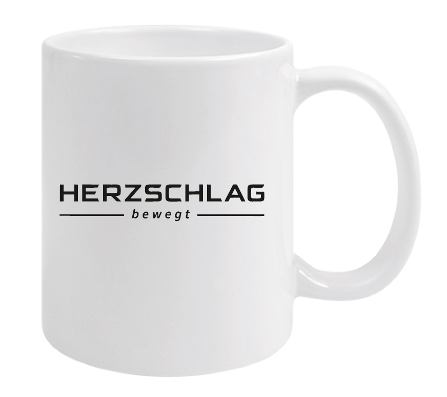 Herzschlag bewegt Tasse