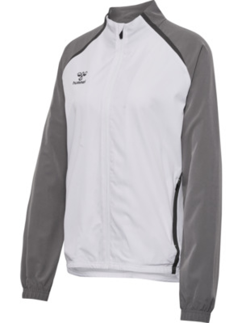 Hummel hmlLEAD 2.0  WOVEN JACKET WOMAN white/steel gray