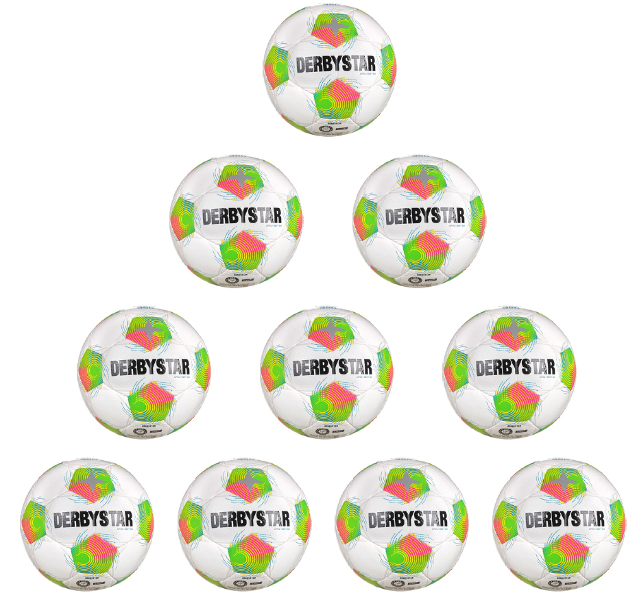 Derbystar Ballpaket 10x Trainingsball Jugend Apus Light 350 v26 | Größe 4
