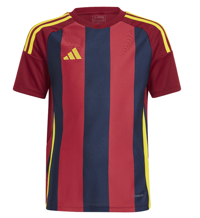 adidas Kinder Trikot Striped 24 Team Navy Blue / Team Coll Burgundy / Team Yellow
