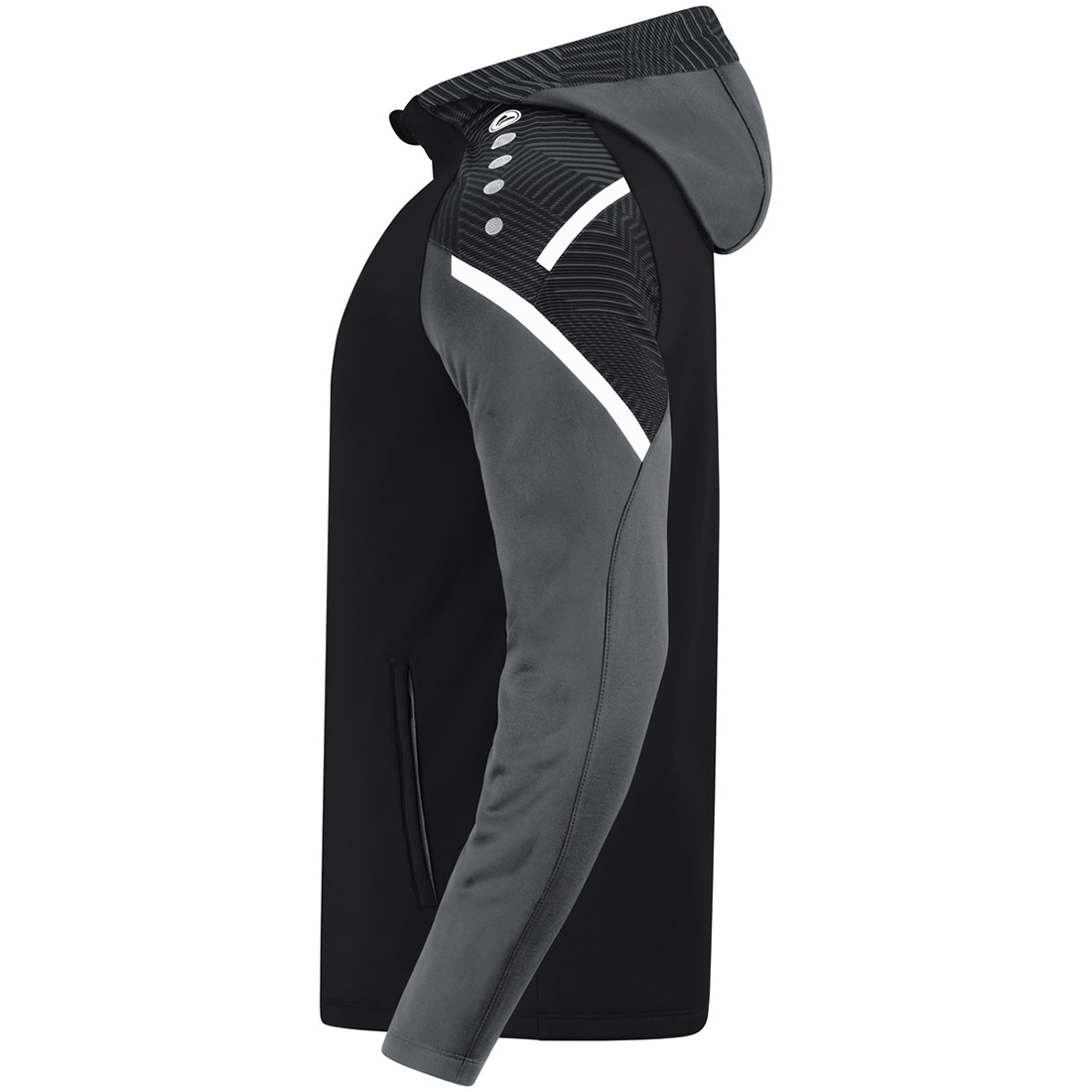 Jako Kinder Kapuzenjacke Performance schwarz-grau