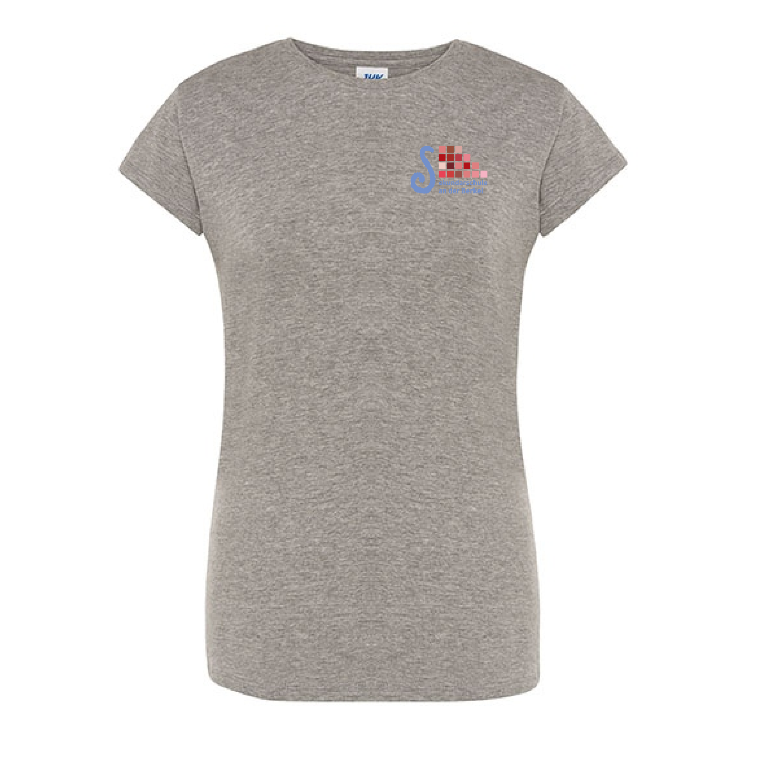 Sekundarschule Vreden Damen Regular Premium T-Shirt Grau Meliert Schul  Logo