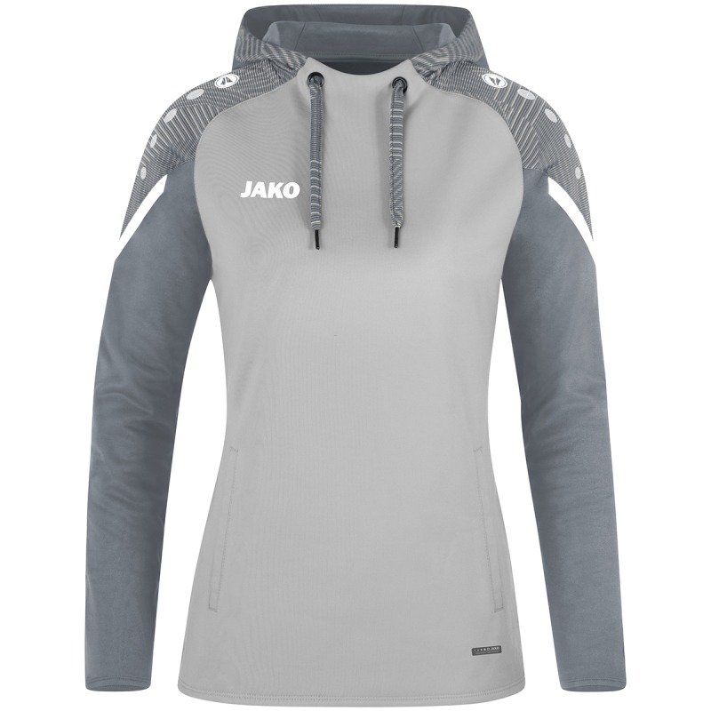 Jako Damen Kapuzensweat Performance soft grey/steingrau
