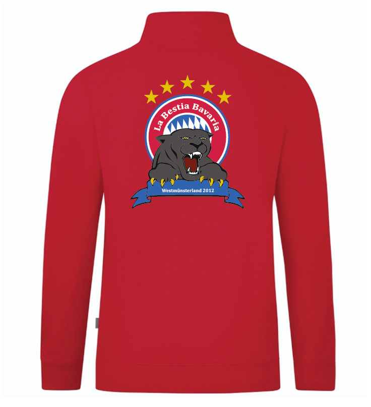 La Bestia Bavaria Sweatjacke Doubletex rot