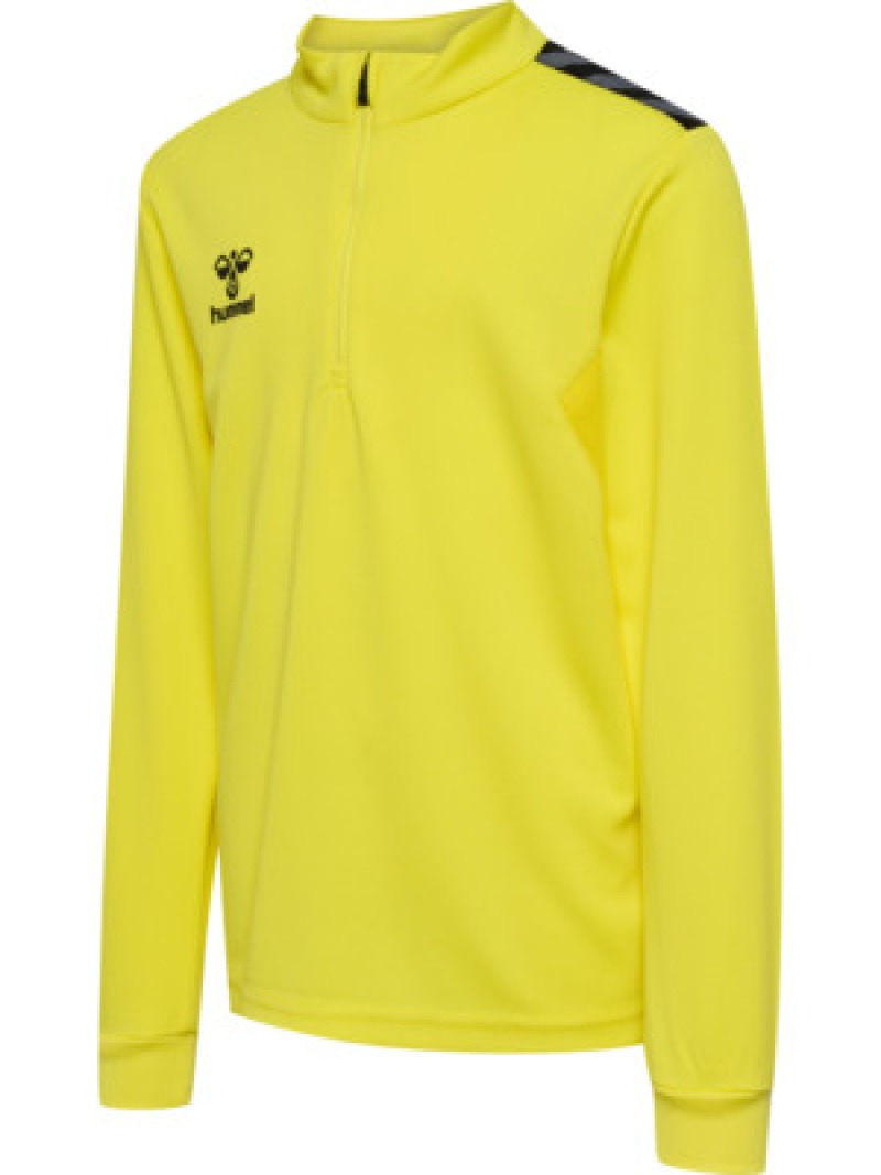 Hummel Hmlauthentic 24 PL Kinder Sweatshirt mit kurzem Reißverschluss grün