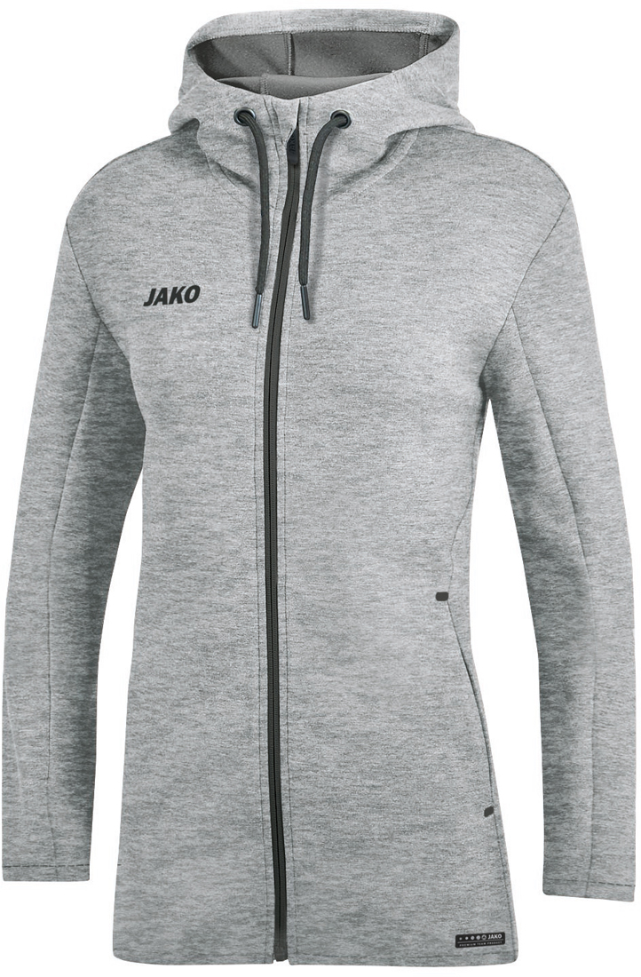 Jako Premium Basics Kapuzenjacke grau meliert