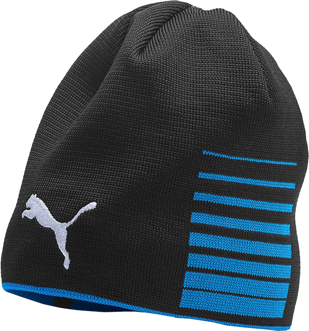Puma LIGA Reversible Beanie electric blue lemonade-schwarz