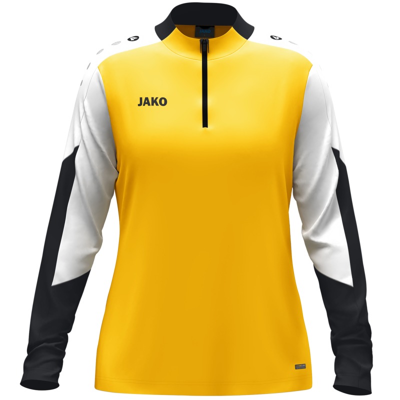 Jako Damen Ziptop Dynamic Damen gelb-weiß-schwarz