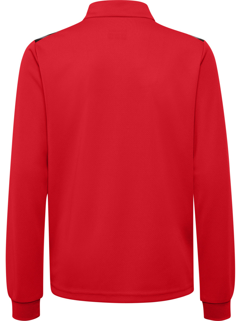 Hummel Hmlauthentic 24 PL Kinder Sweatshirt mit kurzem Reißverschluss rot