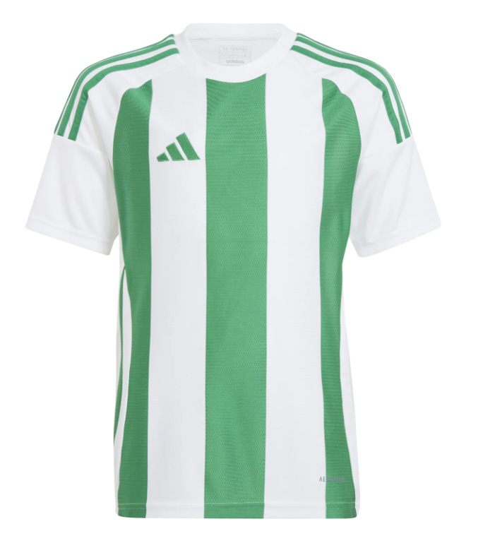 adidas Kinder Trikot Striped 24 White / Team Green