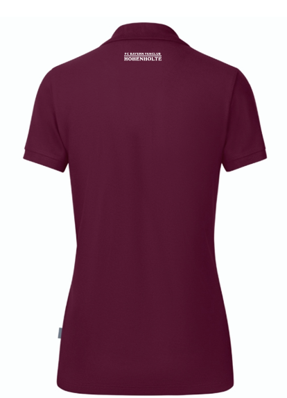 FC Bayern Fanclub Hohenholte Polo Organic Damen maroon