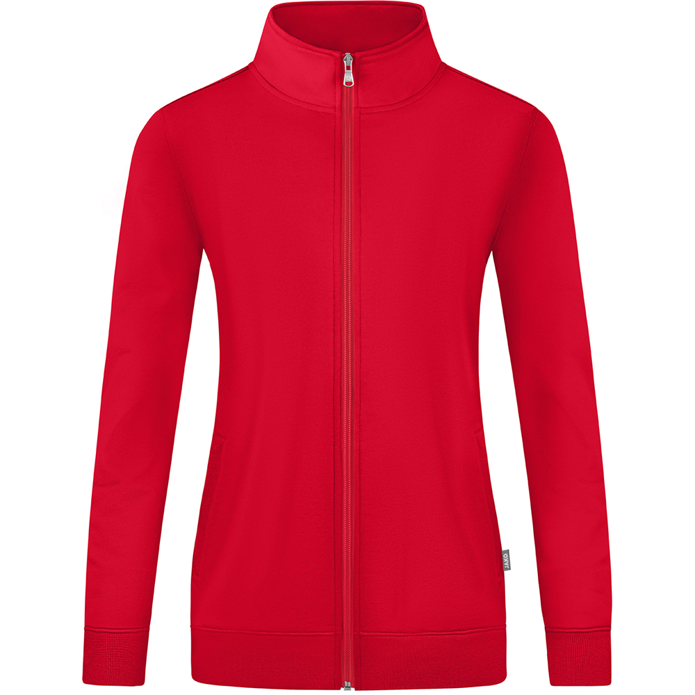 Jako Damen Sweatjacke Doubletex rot