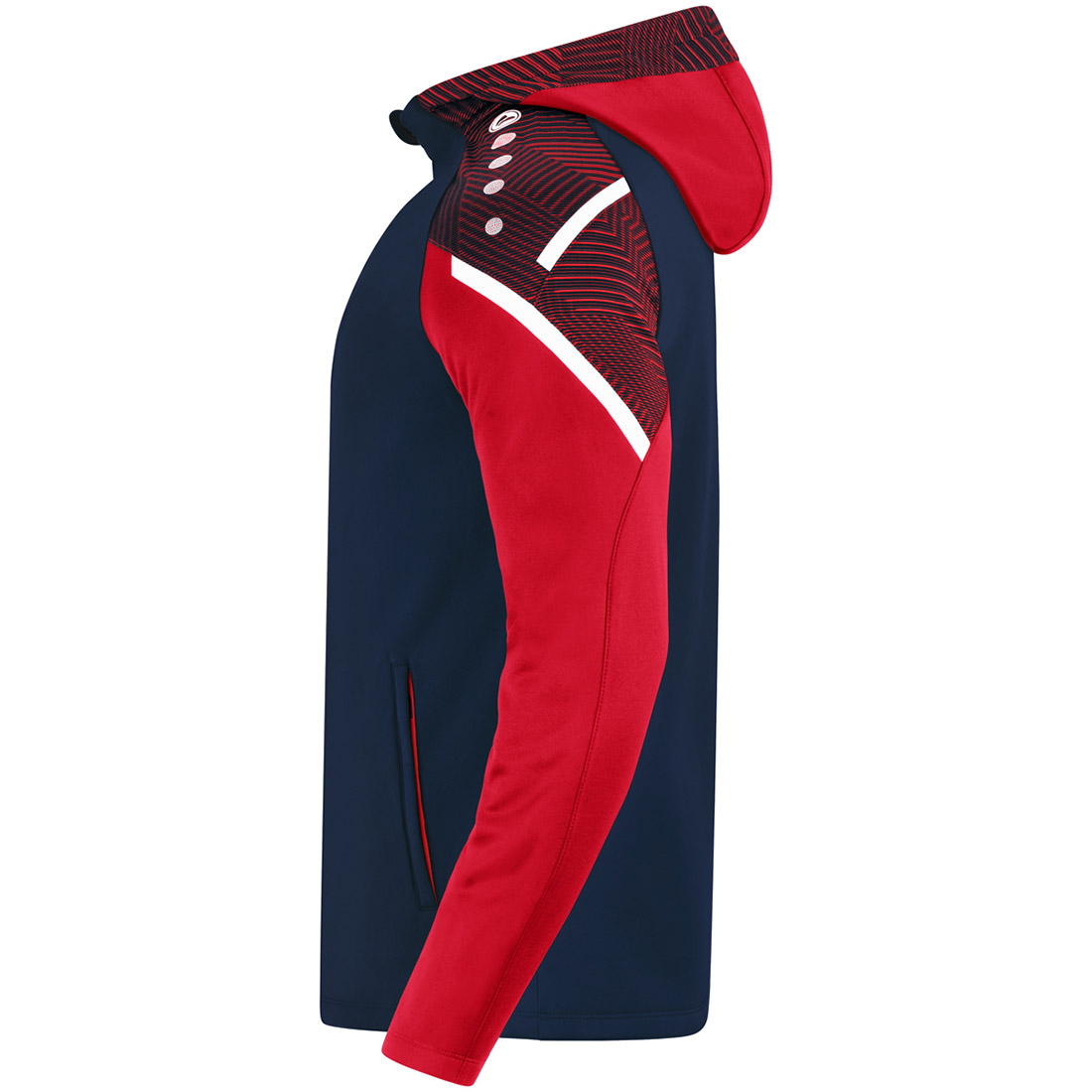Jako Herren Kapuzenjacke Performance blau-rot