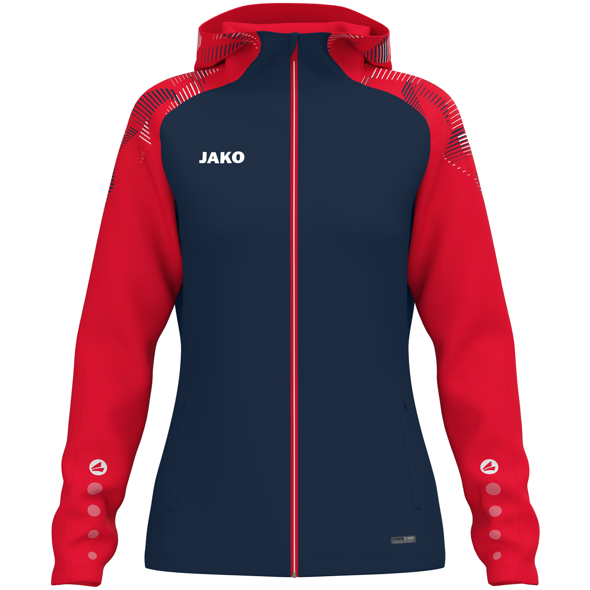 Jako Kapuzenjacke Sonic Damen marine/rot
