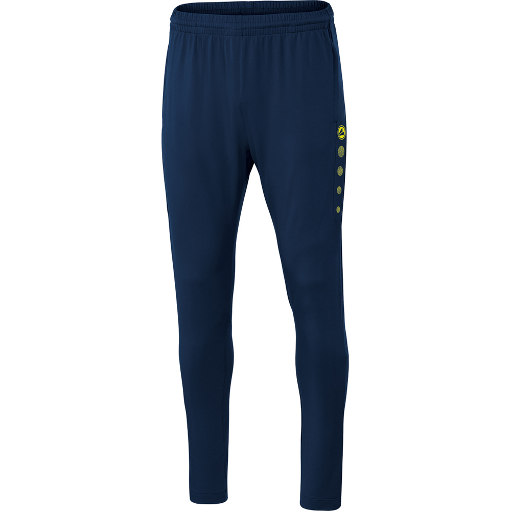 Jako Damen Trainingshose Premium blau-gelb