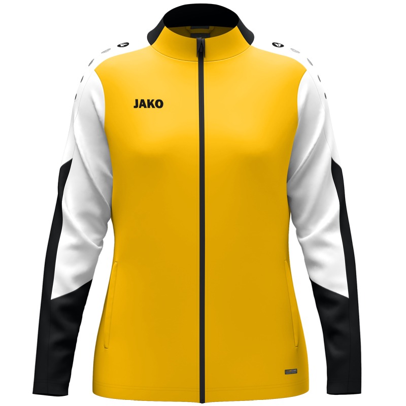Jako Damen Polyesterjacke Dynamic Damen gelb-weiß-schwarz