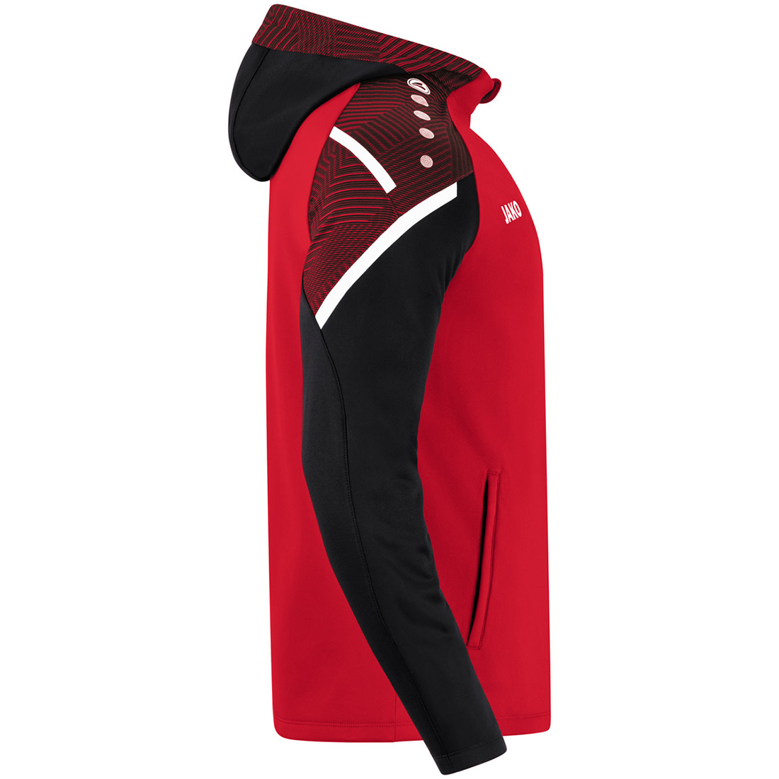 Jako Herren Kapuzenjacke Performance rot-schwarz