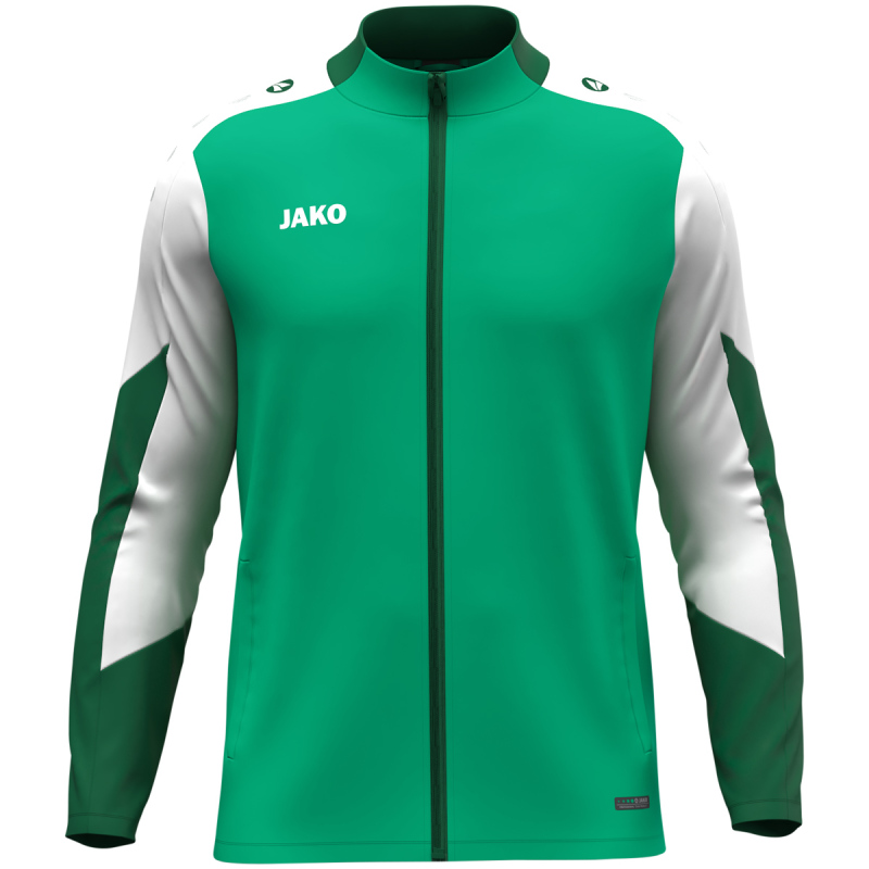 Jako Polyesterjacke Dynamic grün-weiß-dunkelgrün