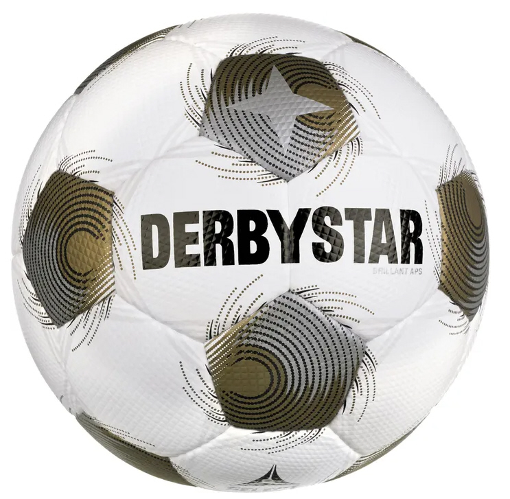 Derbystar Spielball Brillant APS v26 weiß/gold/silber | Größe 5