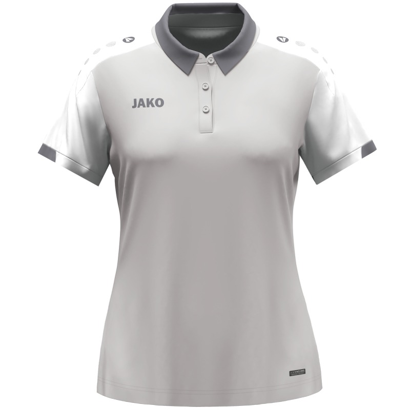 Jako Damen Polo Dynamic Damen hellgrau-weiß-grau