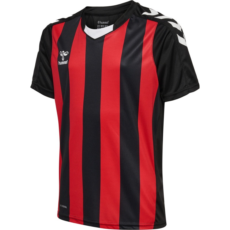 Hummel Hmlcore XK Striped Jersey S/S Kids black/true red